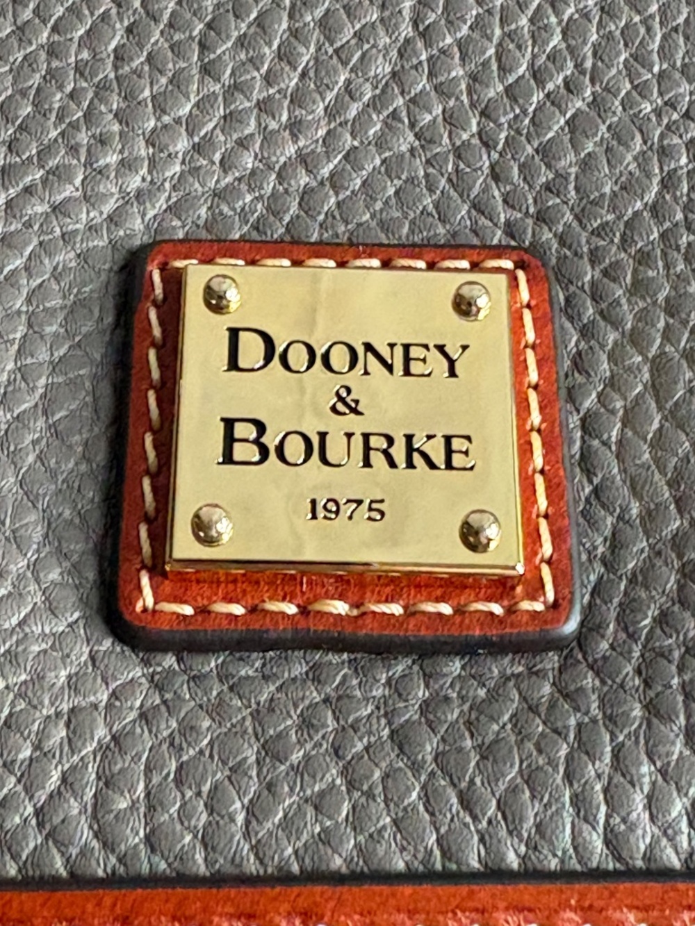 Dooney and Bourke Pebble Leather Zip Zip Satchel in Elephant, 1X Use - Picture 2 of 10